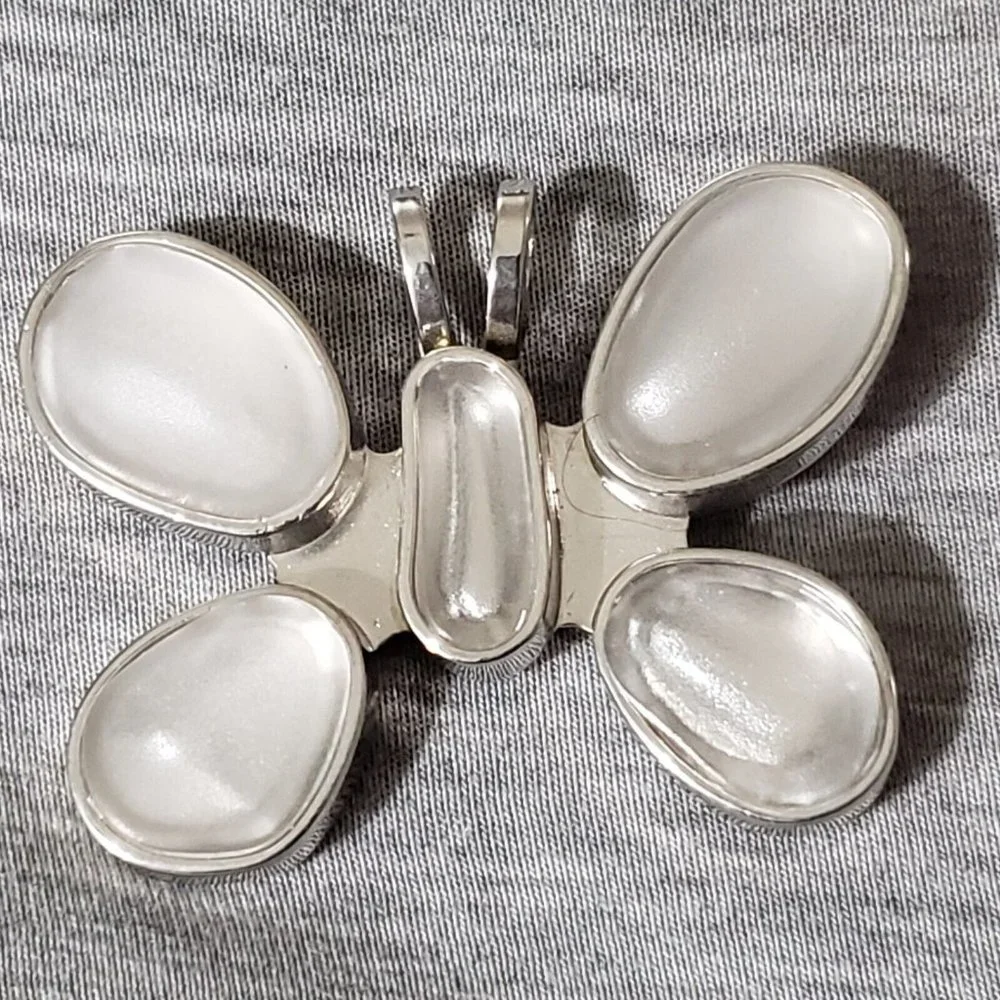 Vintage Rebecca Collins Signed Large Butterfly Clip Pin Brooch Pendant Scarf 1a - Picture 2 of 4